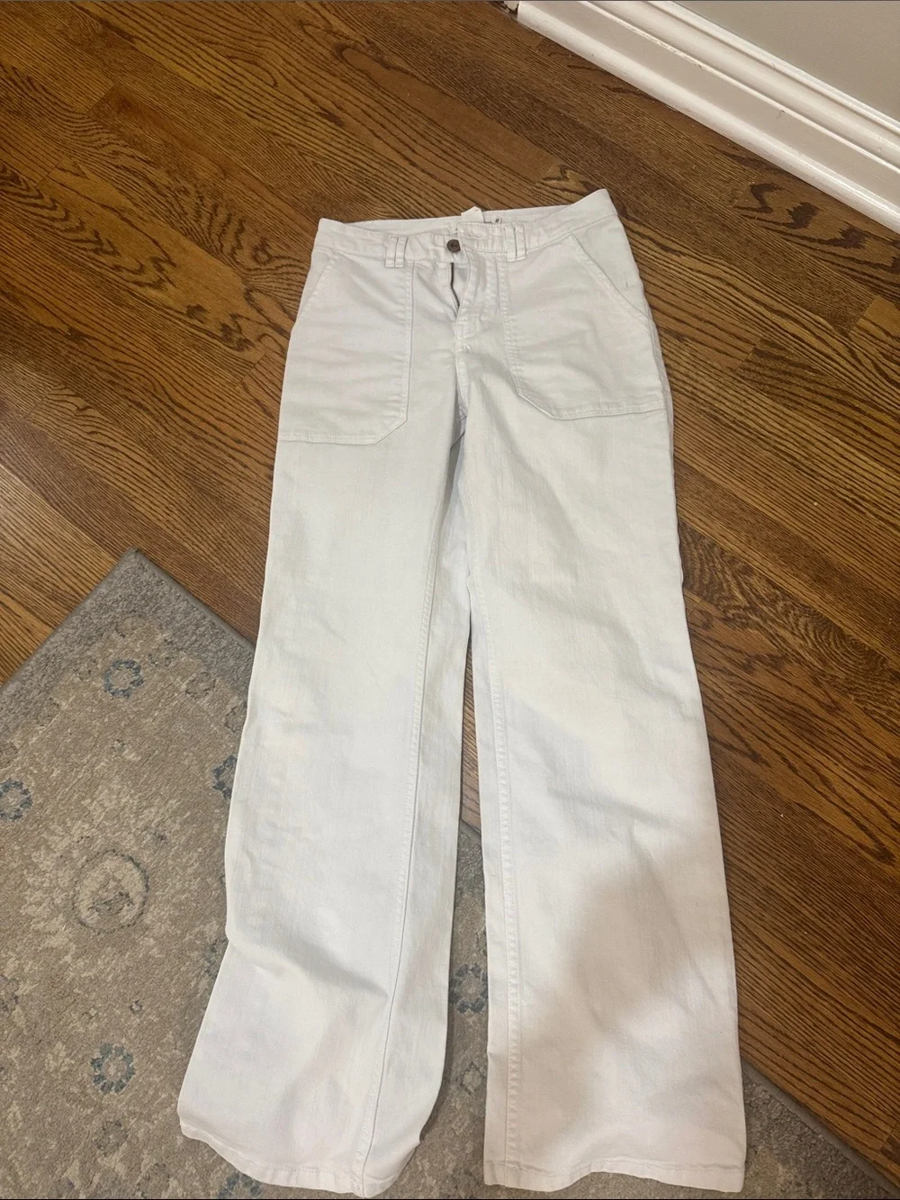 White H&M utility jeans